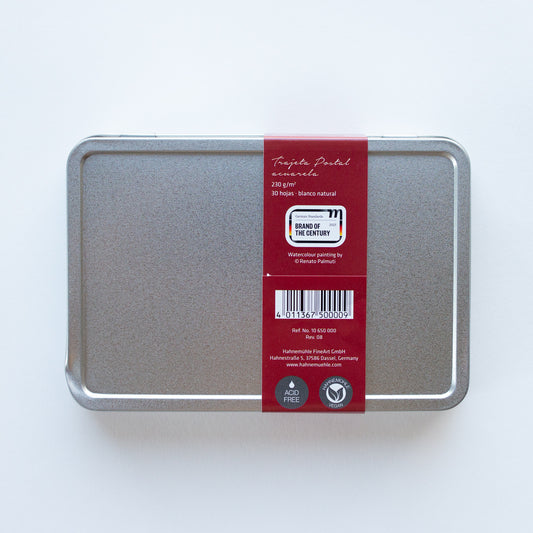 Hahnemühle Watercolour Postcards in Metal Box A6 Rough 230g 30 stuks