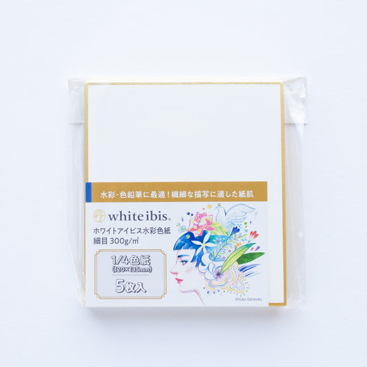 Holbein Watercolor Cards White Ibis 5 stuks 12x14cm (hot pressed)