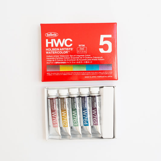 Holbein Artists' Watercolor set Nightfall 5x5ml