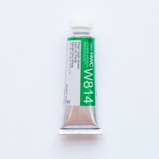 Holbein Artists' Watercolor 15ml W814' Pearl Gold Green' C