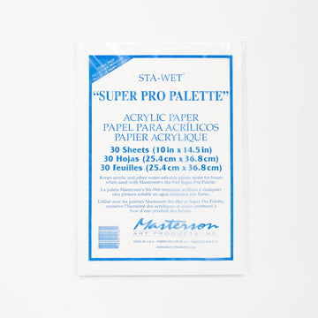 Masterson Sta-Wet Super Pro Palette Acrylic Paper Refill Pack of 30 Sheets