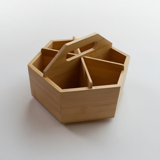 Meeden Bamboo Rotating Desk Organizer