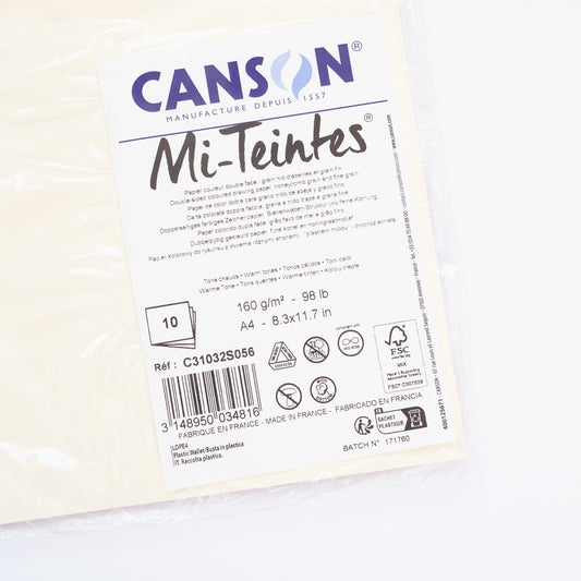 Canson Mi-Teintes® A4 160g Warme tinten 10 vel