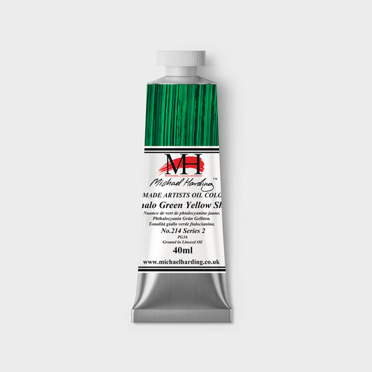 Michael Harding Oil paint 40ml 214 Phthalocyanine Green Yellow Shade S2