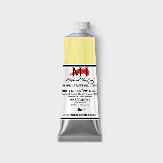 Michael Harding Oil paint 40ml 514 Lead Tin Yellow Lemon (T) S5