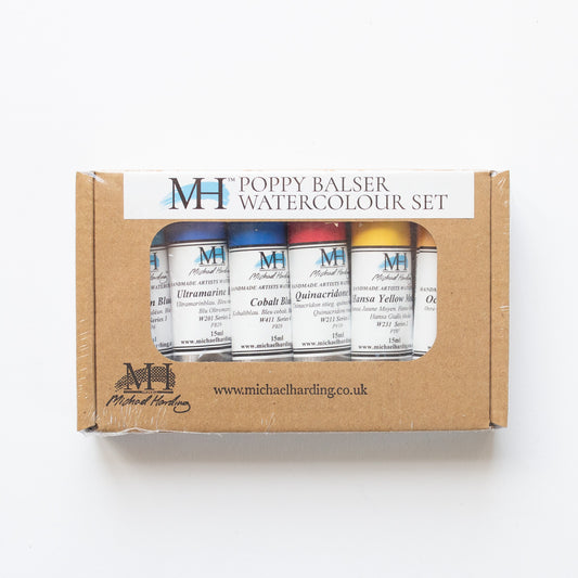 Michael Harding Artist Watercolour 15ml Set 6 Poppy Balser