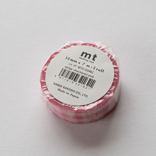 MT Masking tape Stripe checkered pink