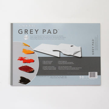 New Wave Grey Hand Held Paper Palette Rectangle