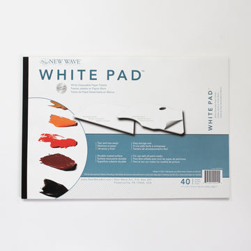 New Wave White Hand Held Paper Palette Rectangle