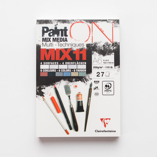Paint’ON Mixed Media 250g Mix 11 kleuren A6 27 vellen
