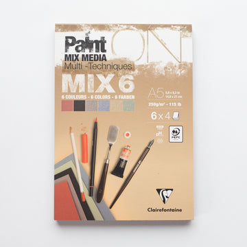 Paint’ON Mixed Media 250g Mix 6 kleuren A5 24 vellen