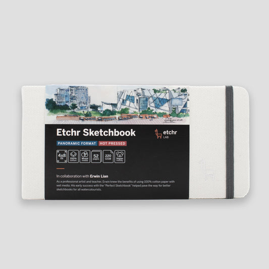 Etchr Sketchbook Panorama 4x8" Hot pressed 220g