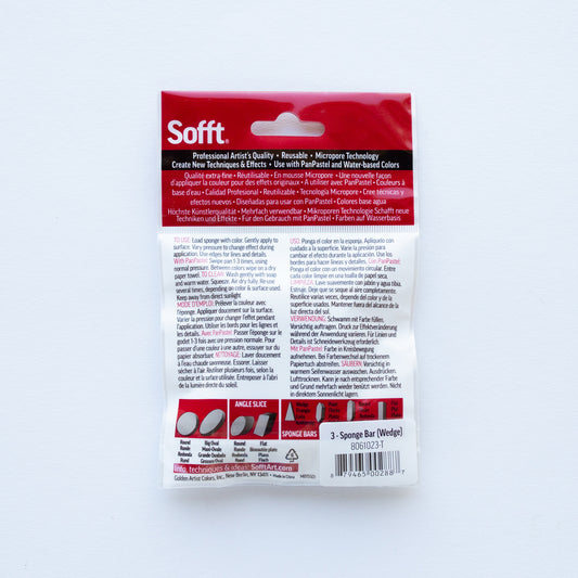 PanPastel Sofft Tools Art Sponge Bar (Wedge) 3 stuks
