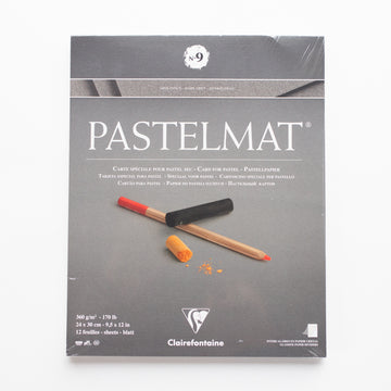 Clairefontaine Pastelmat N°9 360g 24x30cm Donkergrijs 12 vellen