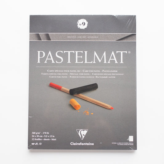Clairefontaine Pastelmat N°9 360g 24x30cm Donkergrijs 12 vellen