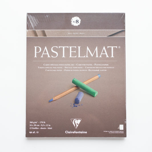 Clairefontaine Pastelmat N°8 360g 24x30cm Bruin 12 vellen