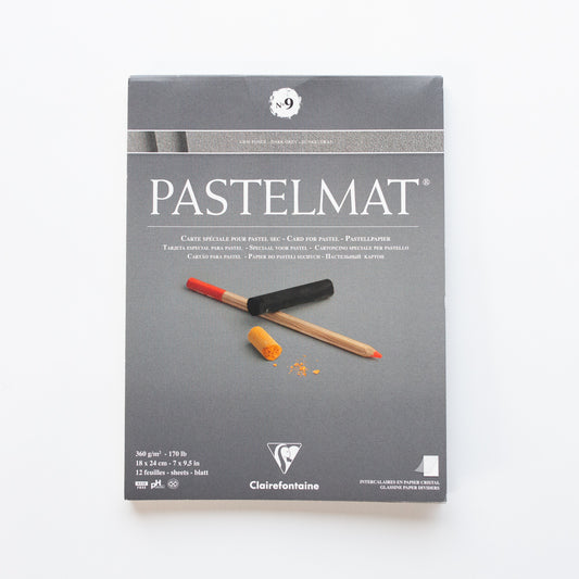 Clairefontaine Pastelmat N°9 360g 18x24cm Donkergrijs 12 vellen