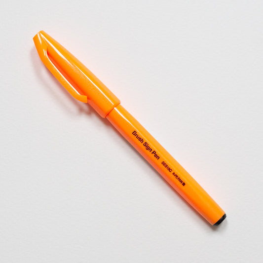 Pentel Touch Brush Sign Fluorescent Orange