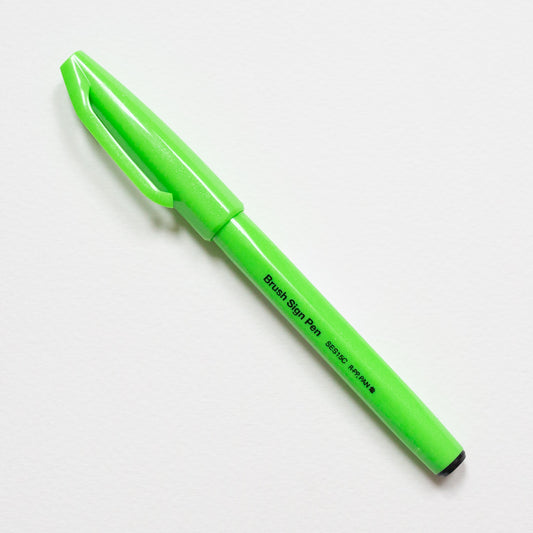 Pentel Touch Brush Sign Fluorescent Green