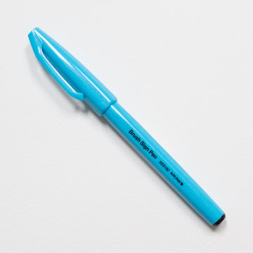 Pentel Touch Brush Sign Fluorescent Blue