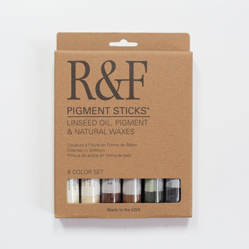 R&F Pigment Stick 38ml Earth Tones Set of 6 Sticks