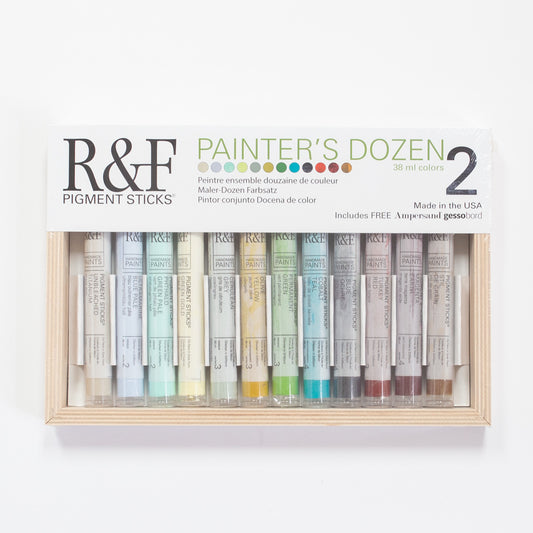 R&F Pigment Stick 38ml Painters Dozen 2 Set of 12 Sticks