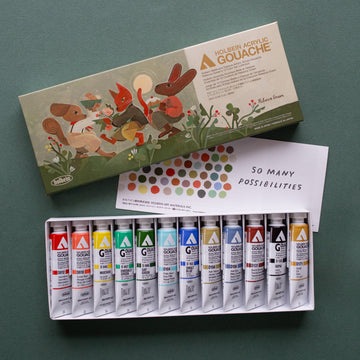 Holbein Acryla Gouache Rebecca Green set 12