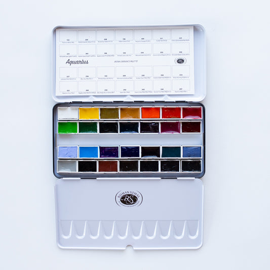 Roman Szmal Aquarius Watercolour Set 28 Full Pans Signature Master Set by Mona Omrani