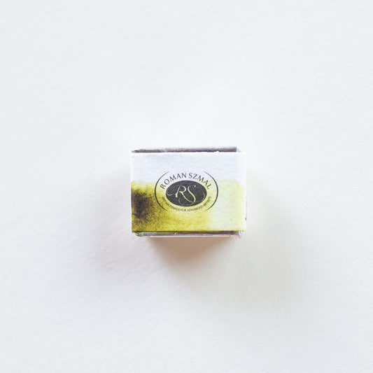 Roman Szmal Aquarius Watercolour 345 Half pan Olive Green Light 3