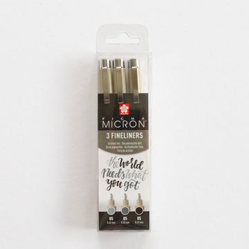 Sakura Pigma Micron set 05 greys and black