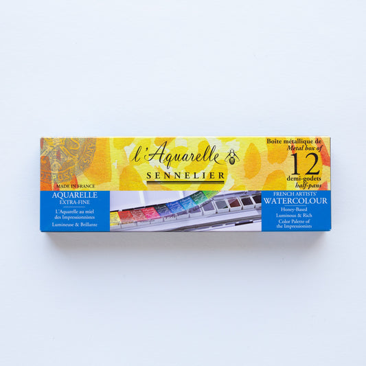 Sennelier l’Aquarelle Set 12 Half Pans