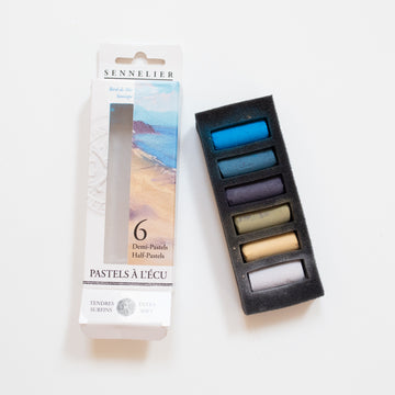 Sennelier soft pastels 'A l'écu' set 6 half pastel Seascape