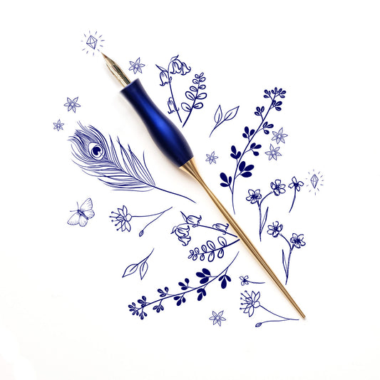 Tom's Studio Bloom Calligraphy Pen Straight Bluebell