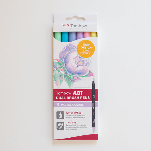 Tombow Dual Brush ABT Set 6 Pastels