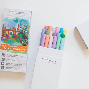 Tombow Dual Brush ABT set 18 Pastels