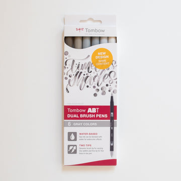 Tombow Dual Brush ABT set 6 Greys