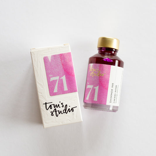 Tom's Studio Fountain Pen Ink 71 Cherry Bomb (Shimmer)