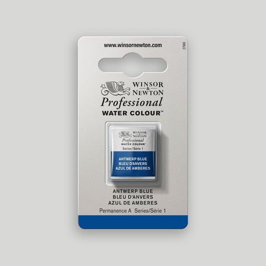 Winsor &amp; Newton Professional Water Color half pan Antwerp Blue 1