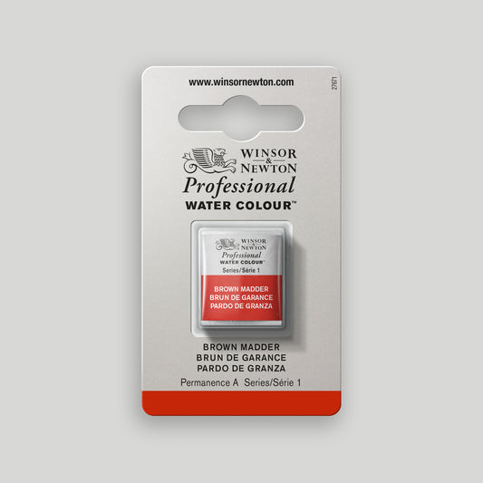 Winsor &amp; Newton Professional Water Color half pan Brown Madder 1