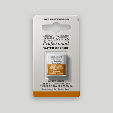 Winsor &amp; Newton Professional Water Color half pan Burnt Umber 1