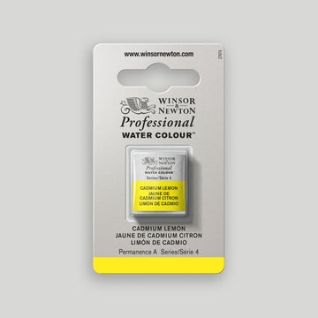 Winsor & Newton Professional Water Colour half pan Cadmium Lemon 4