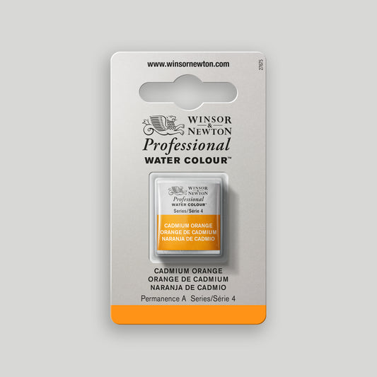 Winsor &amp; Newton Professionelle Wasserfarbe, halbe Näpfchen, Cadmiumorange 4