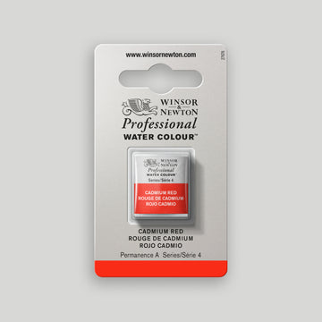 Winsor & Newton Professional Water Colour half pan Cadmium Red 4