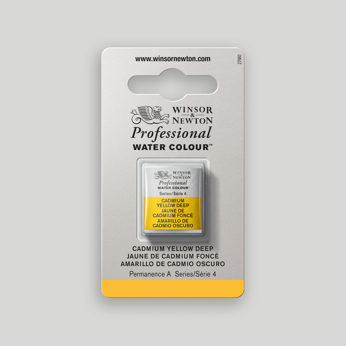 Winsor &amp; Newton Professional Water Color half pan Cadmium Yellow Deep 4