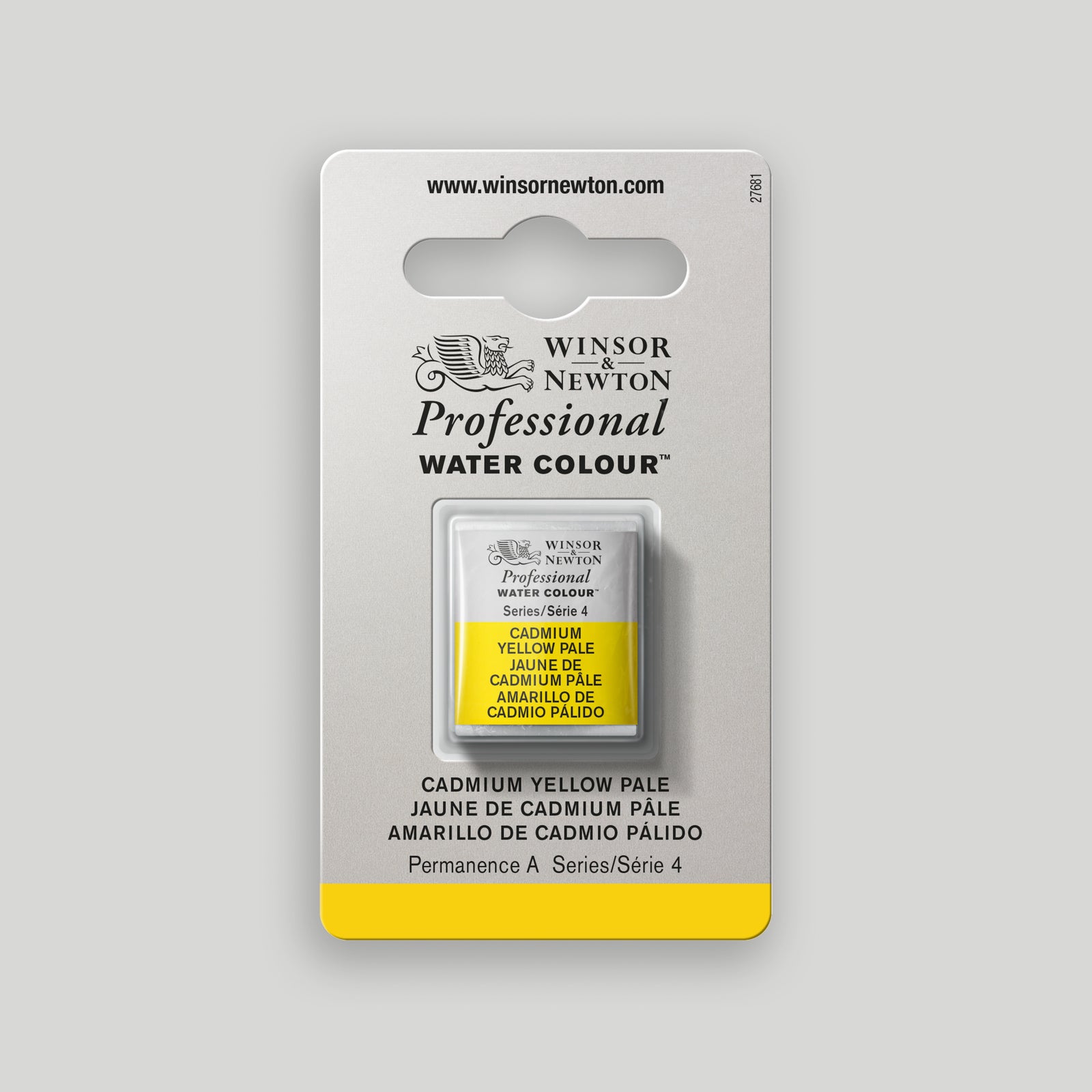 Winsor &amp; Newton Professional Water Color half pan Cadmium Yellow Pale 4