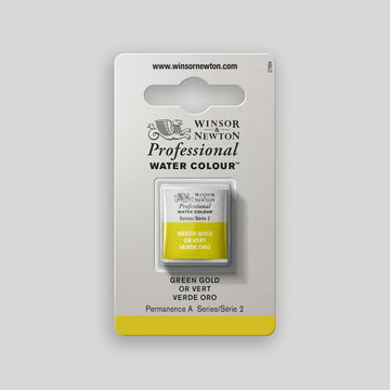 Winsor &amp; Newton Professional Water Color half pan Green Gold 2