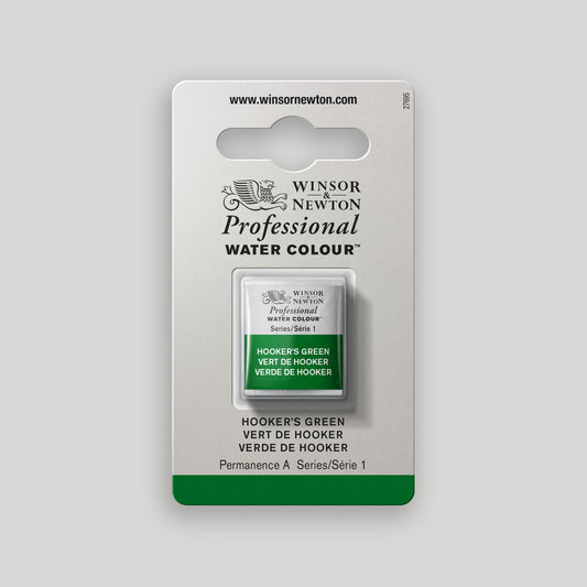 Winsor &amp; Newton Professionelle Wasserfarbe, halbe Pfanne, Hookers Green 1