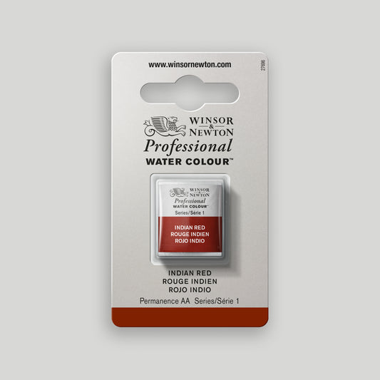 Winsor & Newton Professional Water Colour half pan Indian Red 1