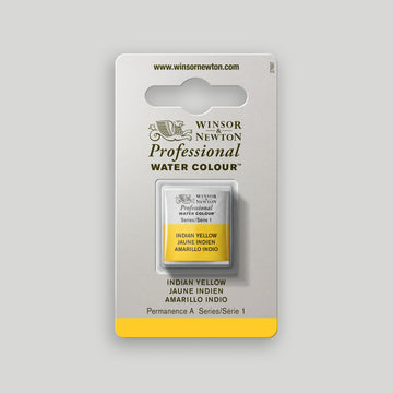 Winsor & Newton Professional Water Colour half pan Indian Yellow 1