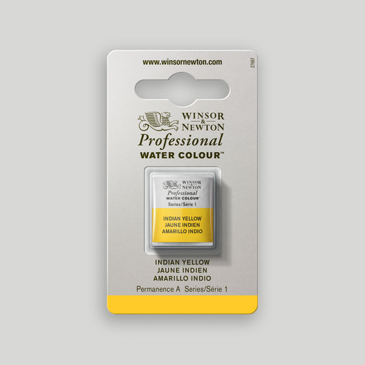 Winsor &amp; Newton Professional Water Color half pan Indian Yellow 1